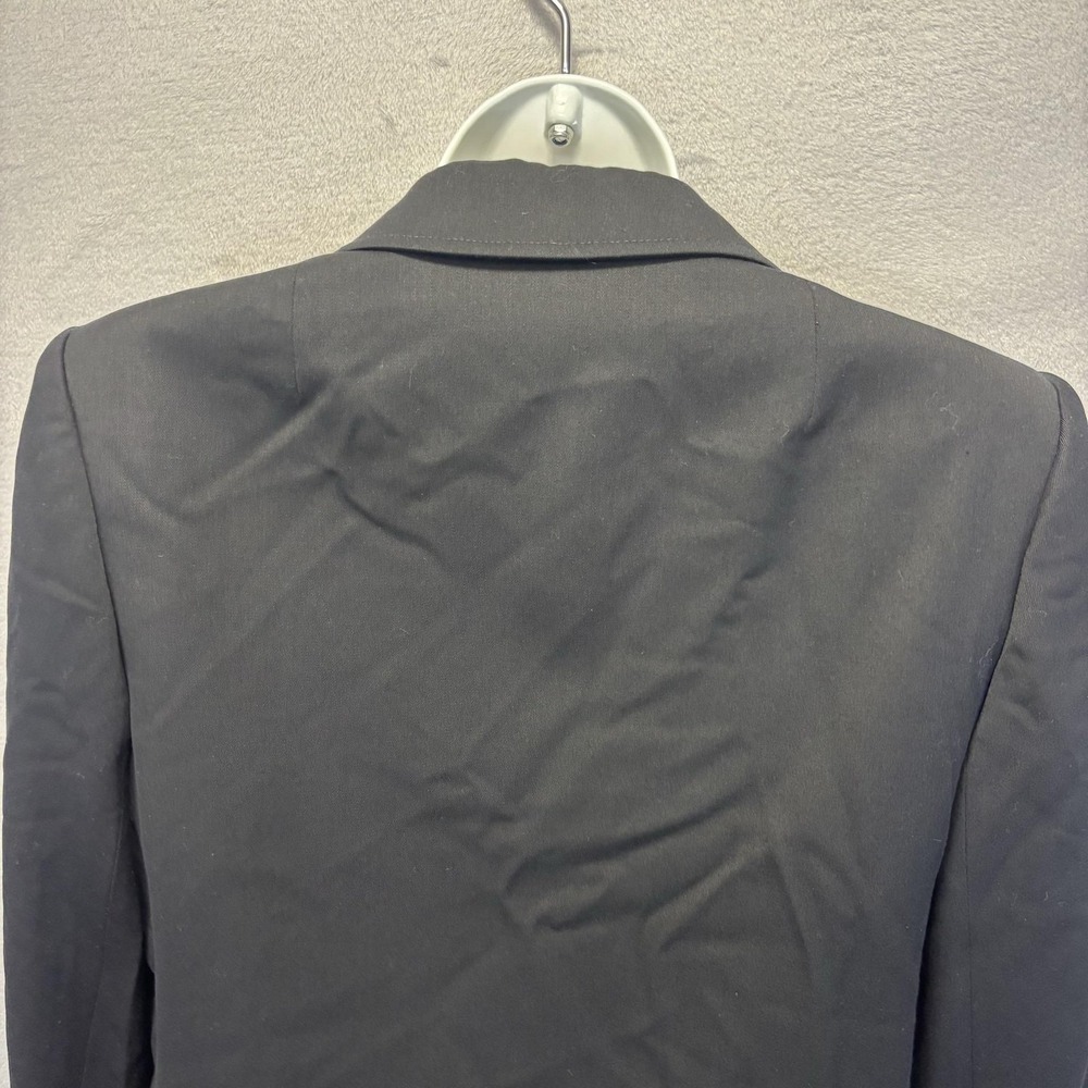 Valentino Blazer Jacket Womens Medium Black Single Button Lined Classic Office - Picture 14 of 16